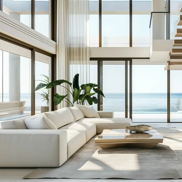 Luxurious Seaside Living Room